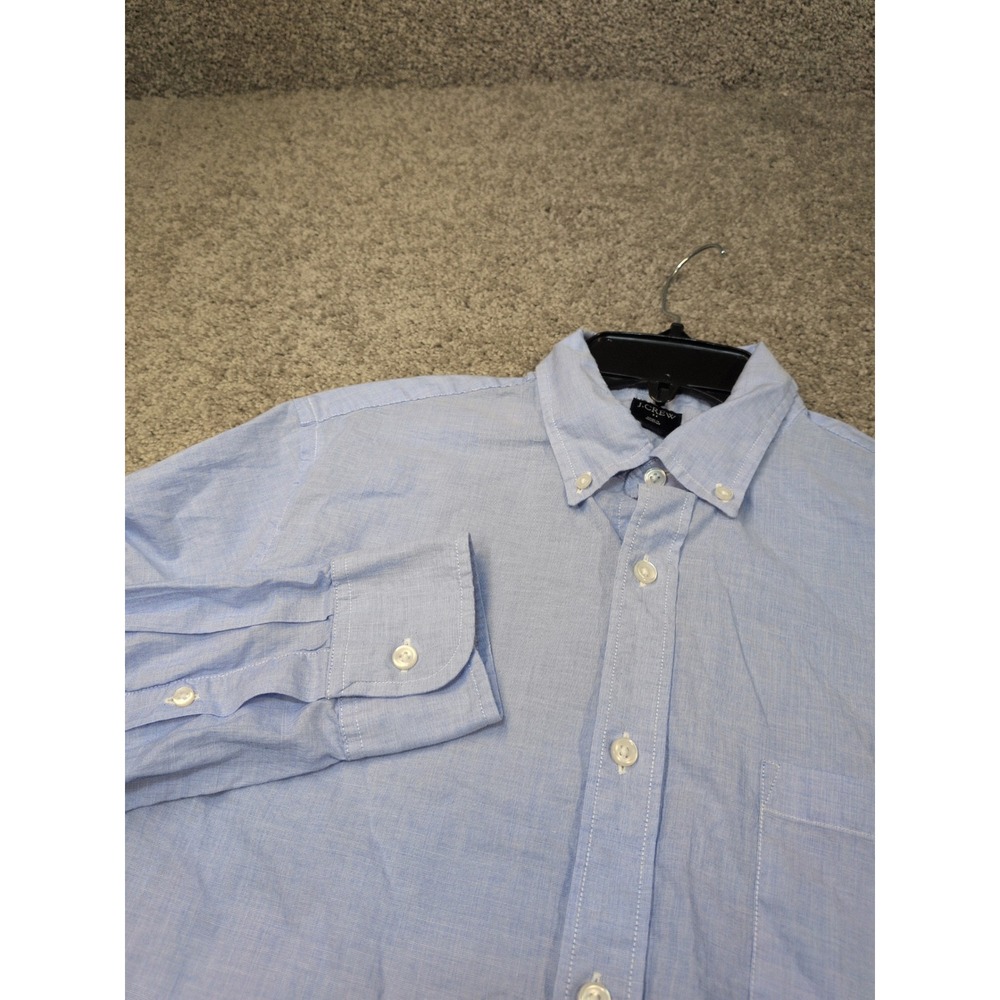 J.Crew Mens Light Blue Cotton End-on-End Button Down Shirt Size M 92043 SP18